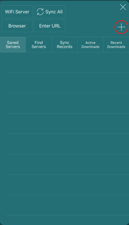 「＋」をタップ